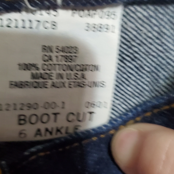 GAP Dark Blue Button Fly Women's Bootcut Ankle Jeans 100% Cotton Size 6 - Picture 7 of 9